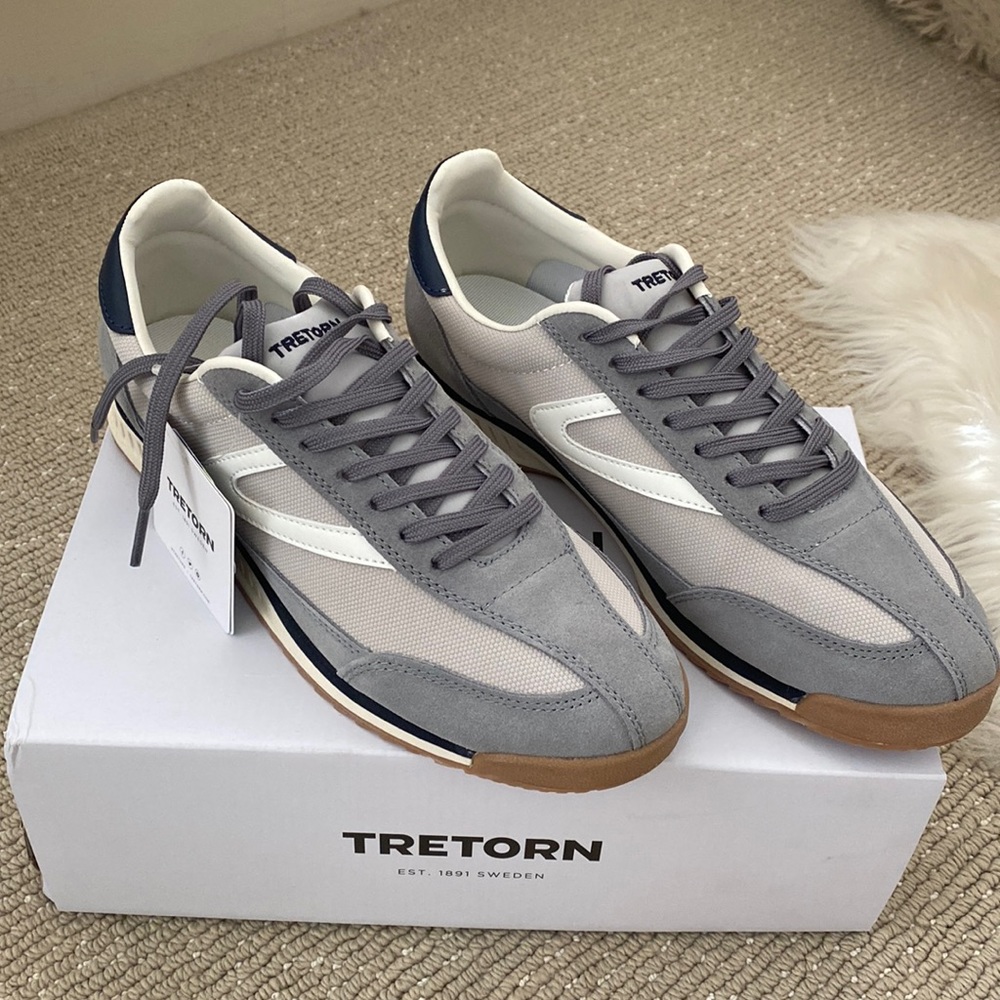 BRAND NEW, NEVER WORN Tretorn Rawlins2 grey/white size 9.5